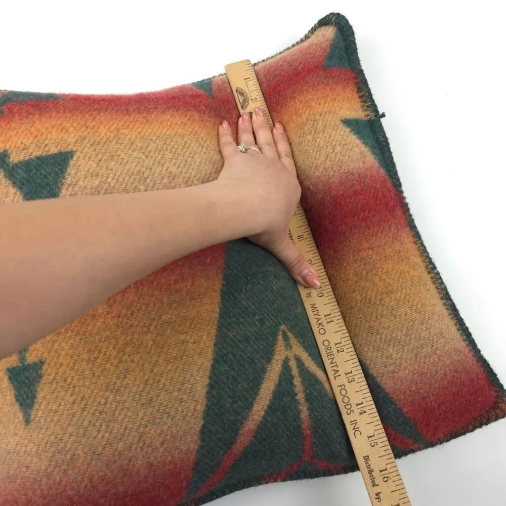 POLO RALPH LAUREN 100% Wool Down Throw Pillow Southwestern Aztec Boho Americana